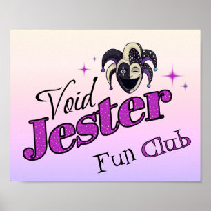 Void Jester Club – Smiling Chaos Jester Poster
