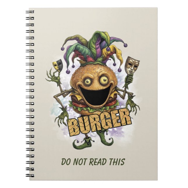Void Jester Friend Burger Notebook (Front)