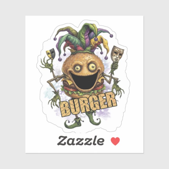 Void Jester Friend Burger Sticker (Sheet)