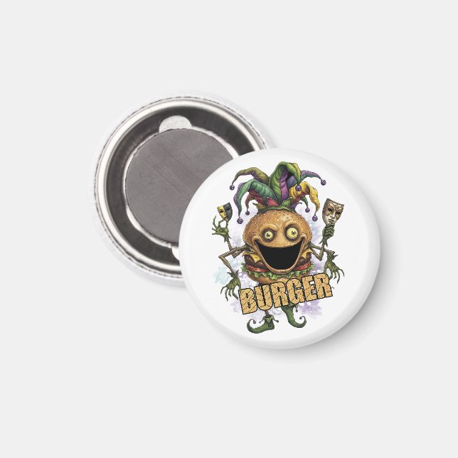 Void Jester Friend Burger white Magnet (Front/Back)