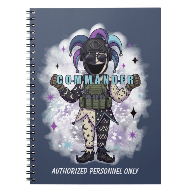 Void Jester Friend Commander  Notebook (Front)
