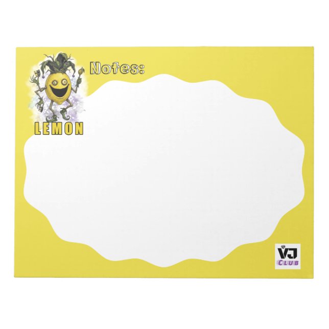 Void Jester Friend Lemon Notepad (Front)