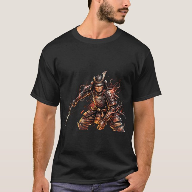 Void Samurai Dark Aesthetic T-Shirt – Japanese War (Front)