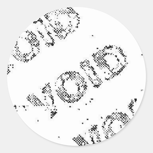 void_static classic round sticker (Front)