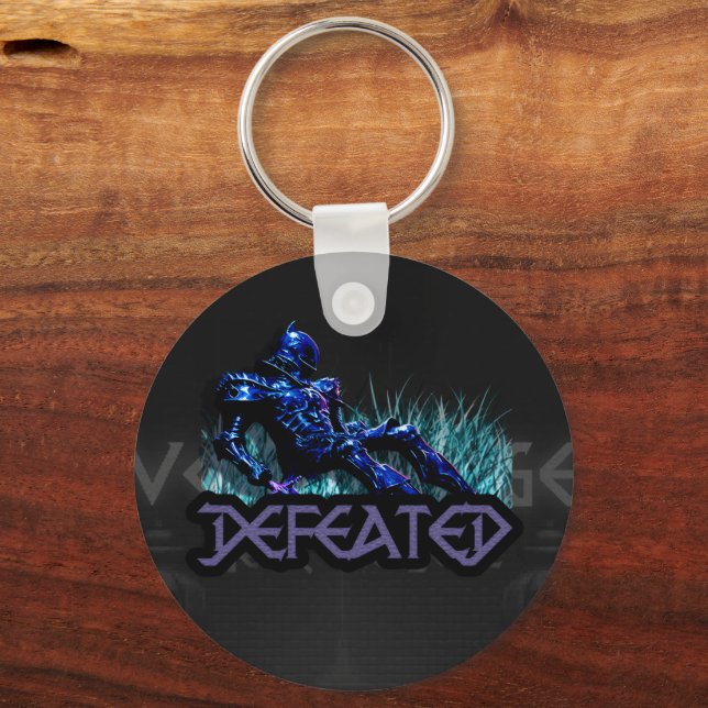 VoidForge "Defeated" Dark Fantasy Fallen Knight  Keychain (Front)
