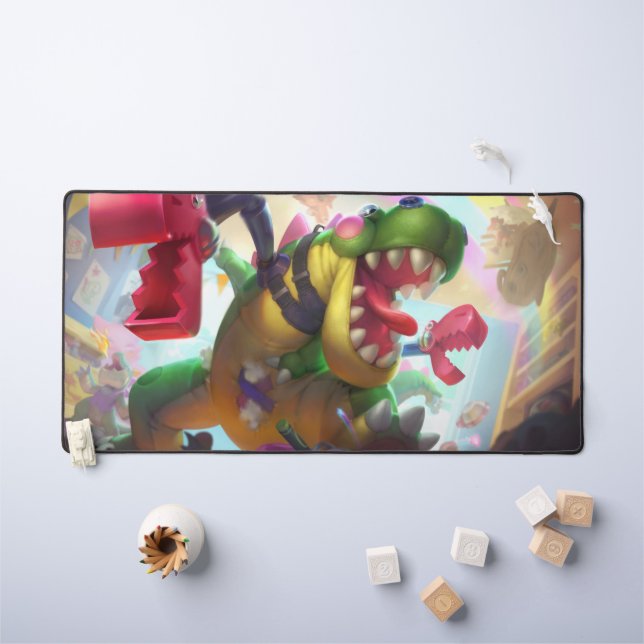 Void's Terror Gaming Desk Mat | T-Rex Dinosaur Toy (Kids Table)