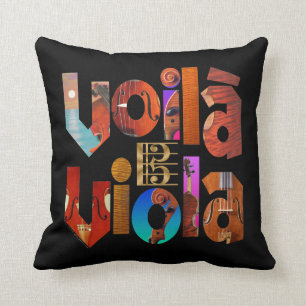Voilà Viola! Throw Pillow