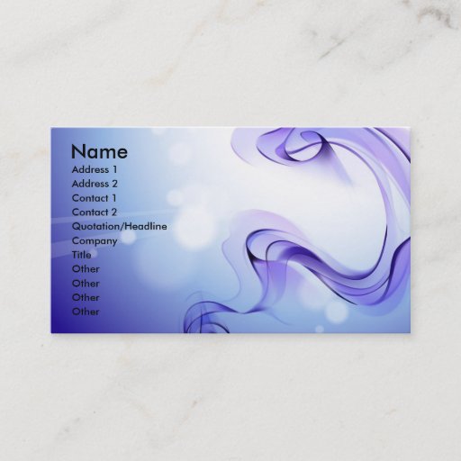 Customizable voilet_smoke_art-1920x1200, Name, Address 1, Ad... Business Card