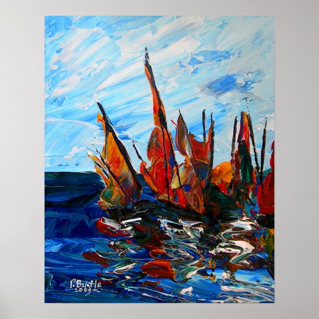 Voiliers au port a bainet 2009 poster (Front)