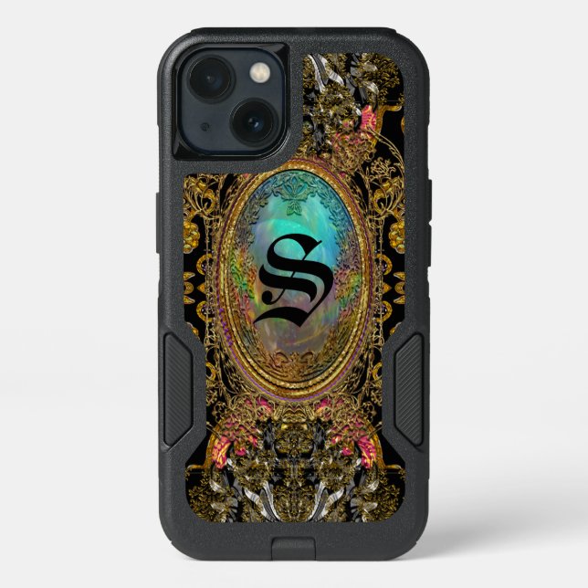 Voitbanne Beautiful Unique Romantic Monogram Otterbox iPhone Case (Back)