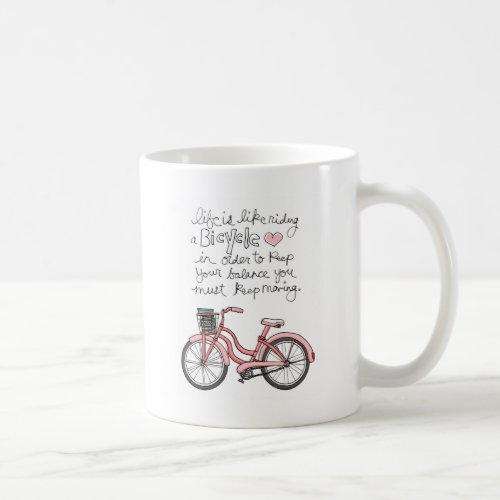 vol25 life is like riding a bicycle coffee mug