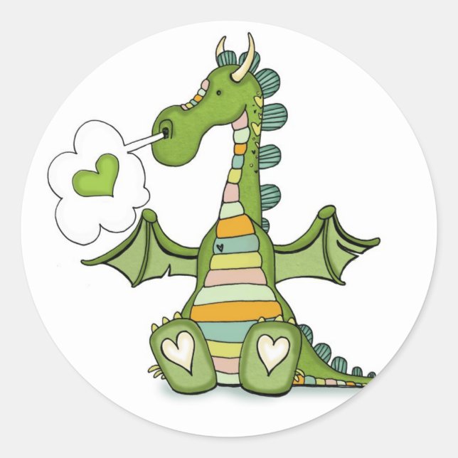 vol25- puff of love classic round sticker (Front)