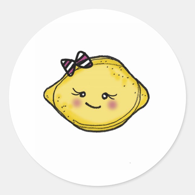 Vol25 Rosey Cheeked lemon head sticker (Front)