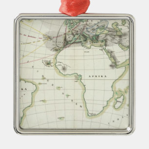 Volcanic Activity Map Metal Ornament