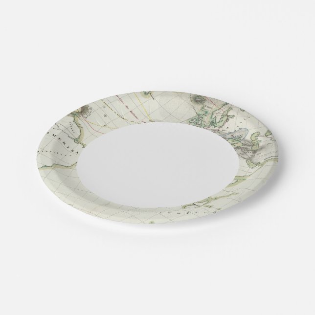 Volcanic Activity Map Paper Plates (Angled)