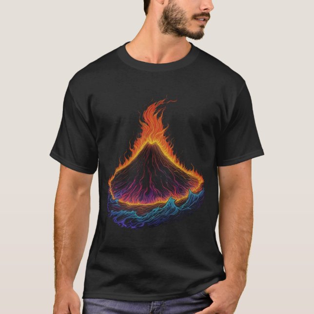 Volcanic Eruption of Colors T-Shirt (Front)