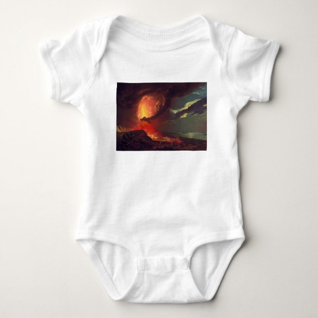 Volcanic Eruption of Mount Vesuvius (Live Volcano) Baby Bodysuit (Front)