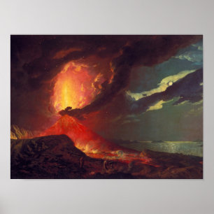 Volcanic Eruption of Mount Vesuvius (Live Volcano) Poster