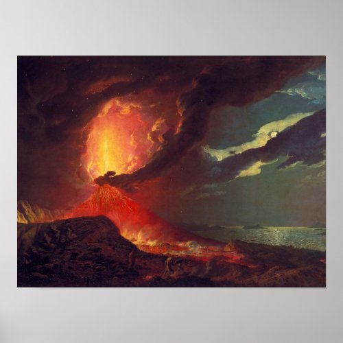 Volcanic Eruption of Mount Vesuvius Live Volcano Poster