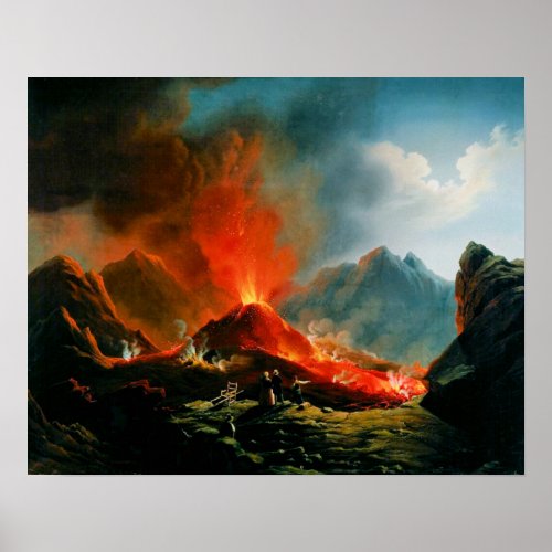 Volcanic eruption of Vesuvius Poster