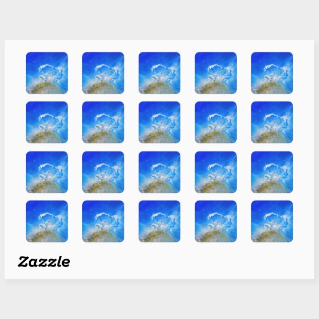 Volcanic Eruption Square Sticker (Sheet)