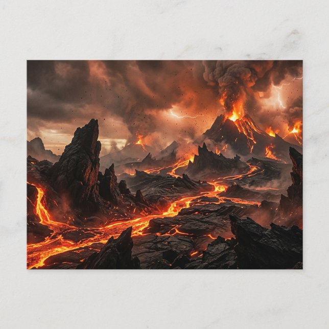 Volcanic Lava Postcard (Front)