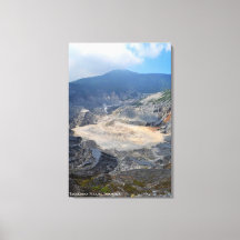 Volcanic Mountain Sulfur Crater Landscape Photo