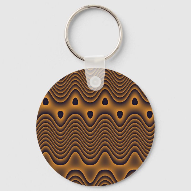 Volcanic Oceans Patterned Keychain (Front)
