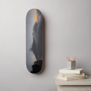 Volcanic Sunset Over Majestic Mountain Peaks Skateboard