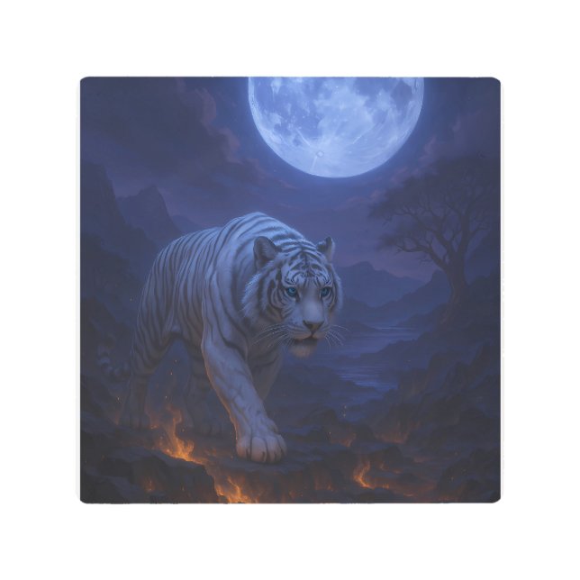 Volcanic White Tiger Premium Wall Art – Fine Art (Front)