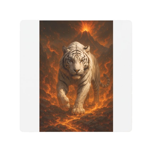  Volcanic White Tiger Premium Wall Art – Fine Art  (Front)