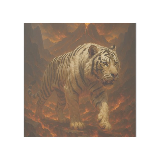 Volcanic White Tiger Premium Wall Art – Fine Art C (Front)