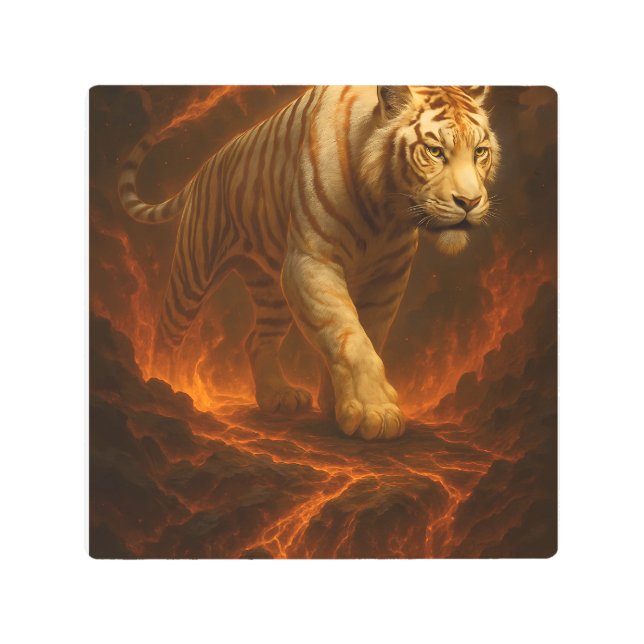 Volcanic White Tiger Premium Wall Art – Fine Art C (Front)