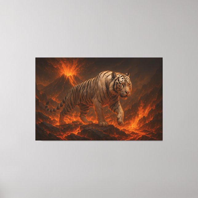 Volcanic White Tiger Premium Wall Art – Fine Art C (Front)