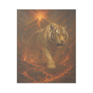 Volcanic White Tiger Premium Wall Art – Fine Art C