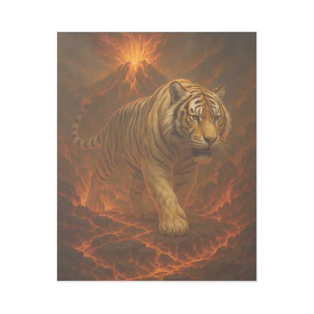 Volcanic White Tiger Premium Wall Art – Fine Art C (Front)