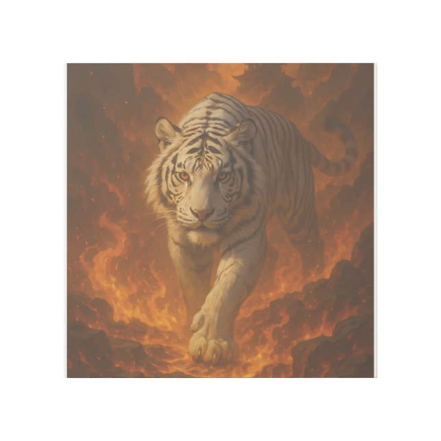 Volcanic White Tiger Premium Wall Art – Fine Art C (Front)