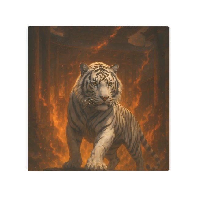 Volcanic White Tiger Premium Wall Art – Fine Art C (Front)