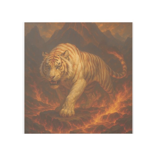 Volcanic White Tiger Premium Wall Art – Fine Art C (Front)
