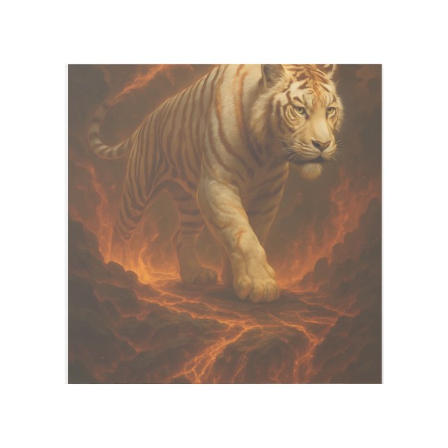 Volcanic White Tiger Premium Wall Art – Fine Art C (Front)