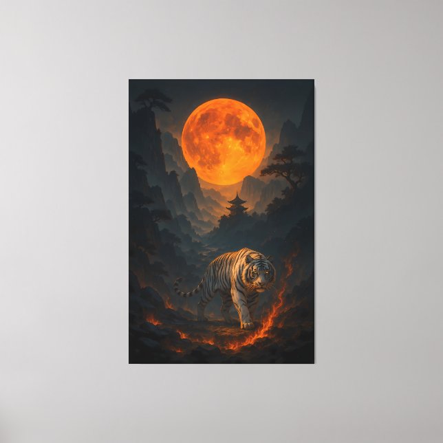 Volcanic White Tiger Premium Wall Art – Fine Art C (Front)