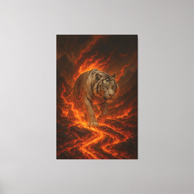 Volcanic White Tiger Premium Wall Art – Fine Art C (Front)