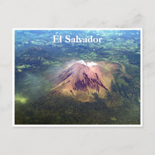 volcano aerial el sal postcard