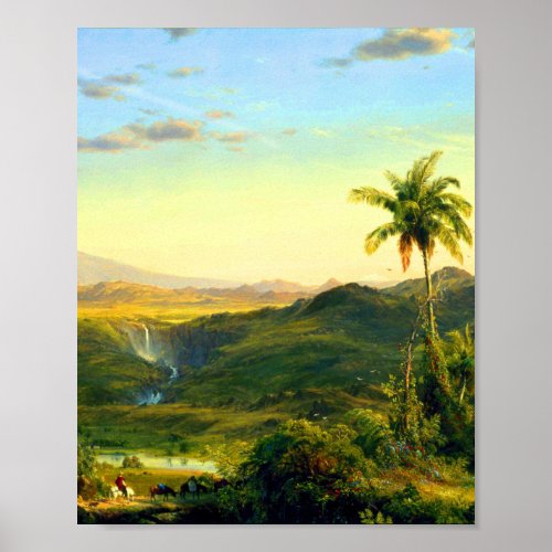 Volcano Art by Frederic Edwin Church  Poster