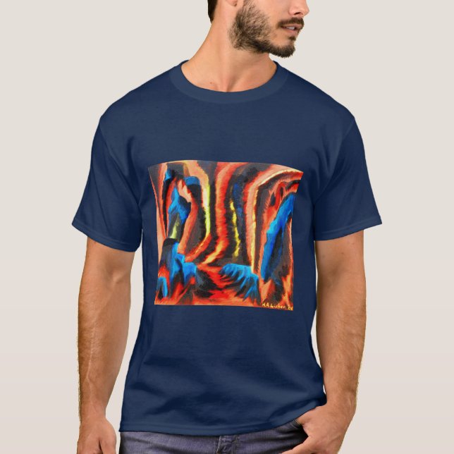Volcano art fashion T-Shirt (Front)