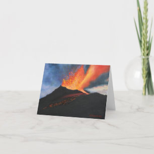 Volcano Art Note card