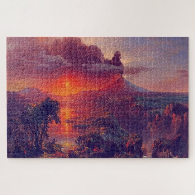 Volcano at Sunset Jigsaw Puzzle (Horizontal)