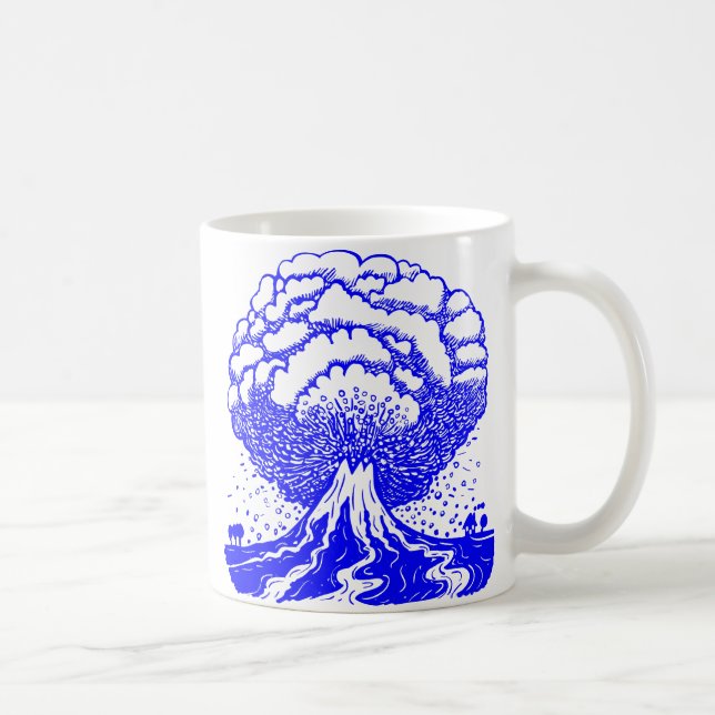 Volcano - Blue Coffee Mug (Right)