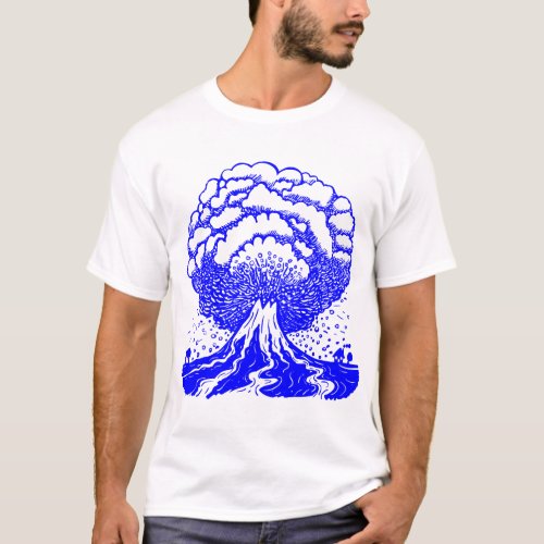 Volcano _ Blue T_Shirt
