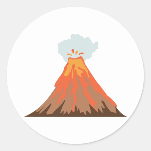 Volcano Classic Round Sticker